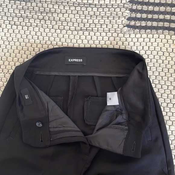 Express High Rise Ankle Tapered Black Dress Pant - Picture 3 of 5